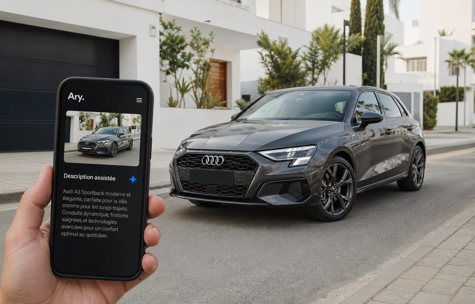 Description assistée d'une Audi A3 dans ARY